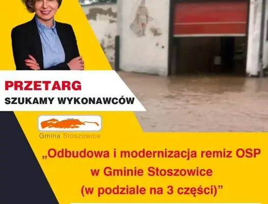 Gmina Stoszowice ogłasza przetarg na odbudowę i modernizację remiz OSP