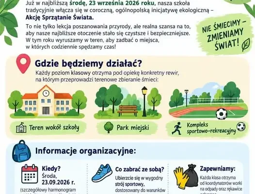 Kamieniec Ząbkowicki: uczniowie ZSP nr 2 posprzątają miasto w akcji Sprzątanie Świata