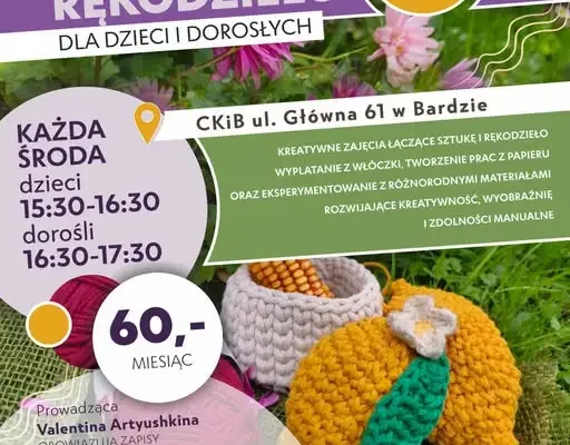 Kreatywne rękodzieło w CKiB Bardo – zapisy na nowy cykl zajęć