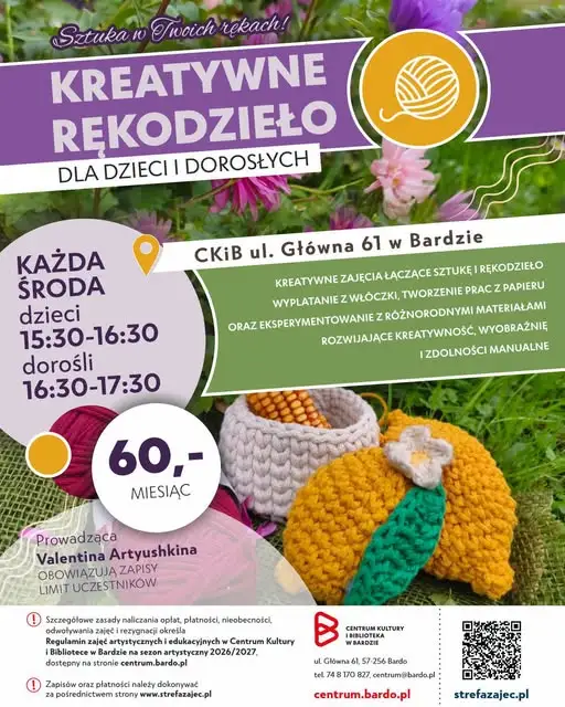 Kreatywne rękodzieło w CKiB Bardo – zapisy na nowy cykl zajęć