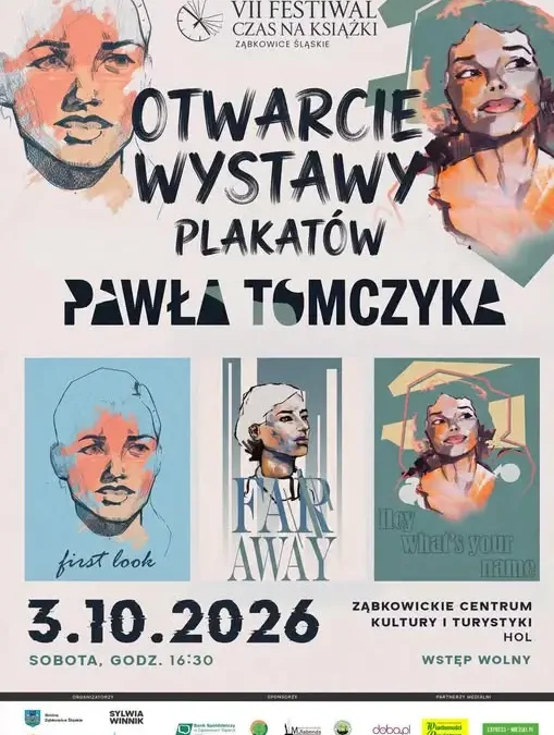 Ząbkowice Śląskie: wystawa plakatów Pawła Tomczyka na VII Festiwalu Czas na Książki