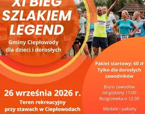 XI Bieg Szlakiem Legend Gminy Ciepłowody już w sobotę 26 września
