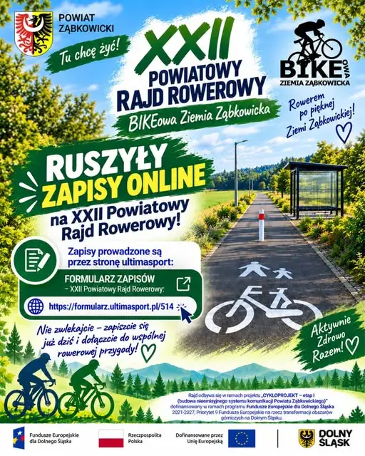 XXII Powiatowy Rajd Rowerowy w Ząbkowicach Śląskich – zapisy online już otwarte