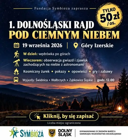1. Dolnośląski Rajd pod Ciemnym Niebem – gwiazdy nad Górami Izerskimi już 19 września
