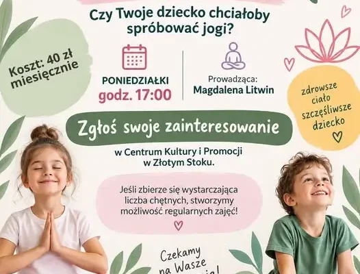 Joga dla dzieci w Złotym Stoku – nowa propozycja zajęć