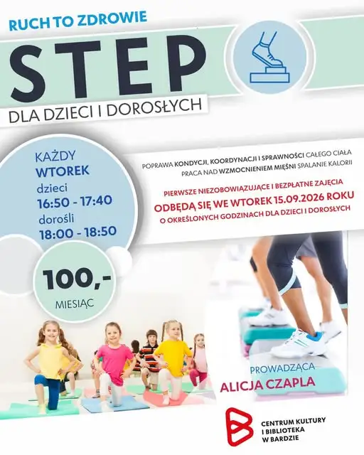 Nowe zajęcia STEP w Centrum Kultury i Bibliotek w Bardo – start już 15 września