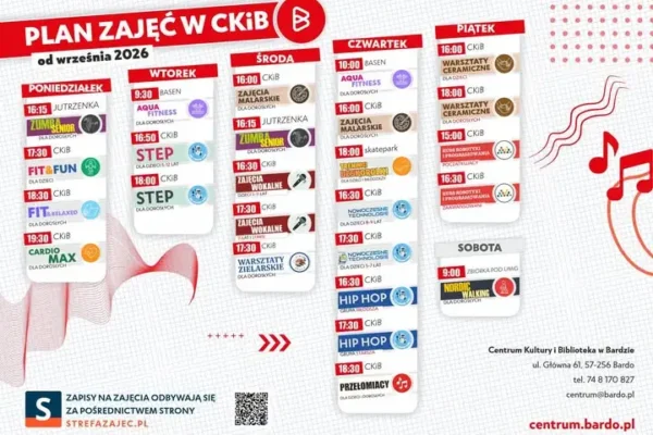 Nowy sezon artystyczny 2026/2027 w CKiB Bardo – zapisy trwają, pierwsze zajęcia już się rozpoczęły