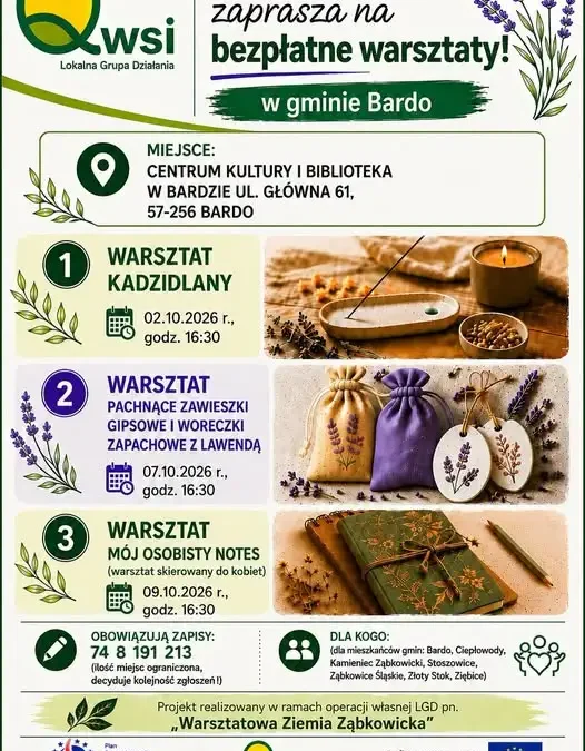 Bezpłatne warsztaty rękodzieła w Bardzie – zapisy trwają