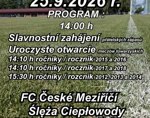 Międzynarodowe mecze młodzieży: Ślęża Ciepłowody zagra z FC České Meziříčí
