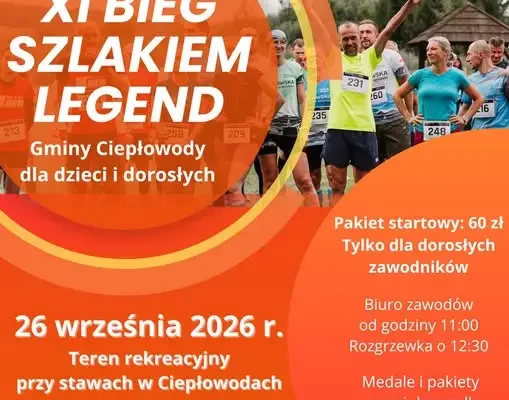 XI Bieg Szlakiem Legend Gminy Ciepłowody już 26 września