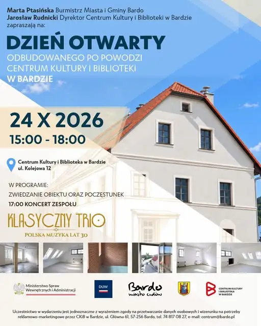 Bardo: Centrum Kultury wraca na Kolejową 12 po powodzi. Dzień Otwarty już 24 października