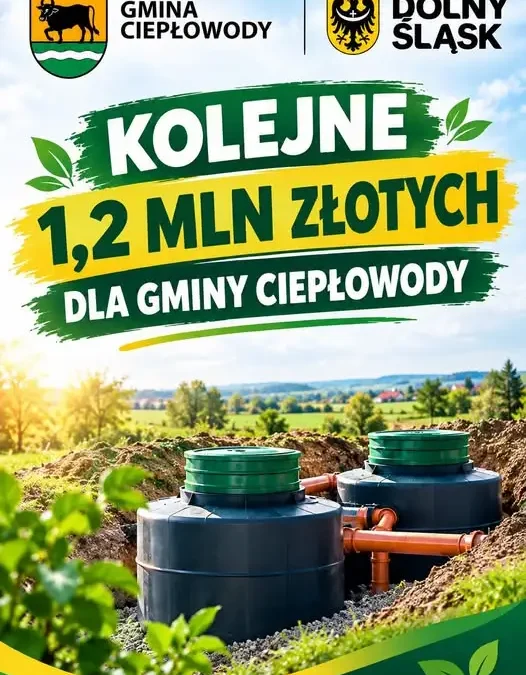 1,2 mln zł z budżetu Dolnego Śląska na oczyszczalnie ścieków w Gminie Ciepłowody