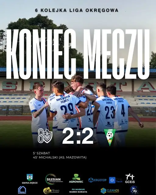 Sparta Ziębice remisuje 2:2 z MKS Szczawno-Zdrój. Niedosyt po stracie prowadzenia