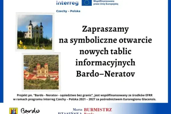 Bardo: nowe tablice informacyjne Bardo–Neratov zostaną odsłonięte 30 września