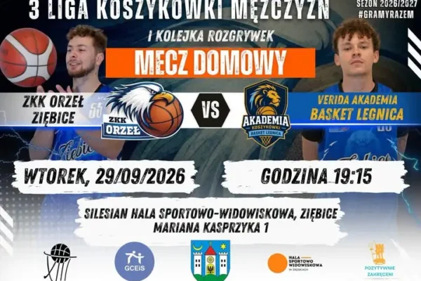 ZKK Orzeł Ziębice kontra VERIDA Akademia Basket Legnica – mecz już dziś