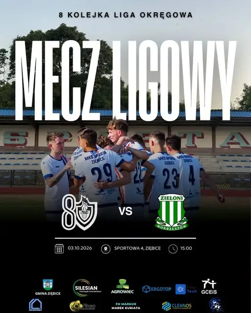 MKS Ziębice zagra z K.S. Zieloni Mokrzeszów w 8. kolejce ligi okręgowej