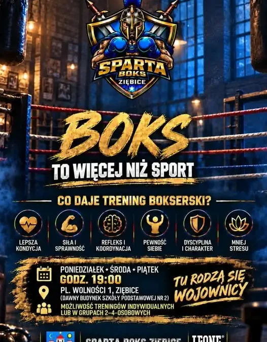 Sparta Boks Ziębice zaprasza na treningi – boks dla ciała i charakteru