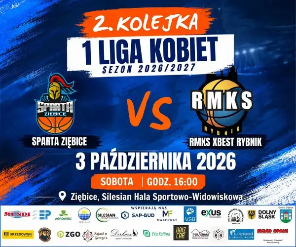 Sparta Ziębice zaprasza na pierwszy domowy mecz koszykarek w sezonie 2026/2027