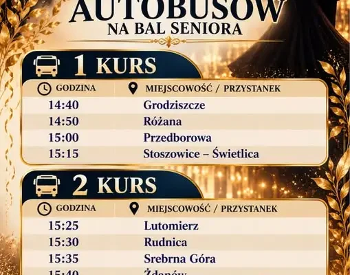 Bal Seniora w Stoszowicach już dziś – sprawdź rozkład autobusów