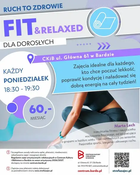 Zajęcia fitness z Martą Lech w Centrum Kultury w Bardzie – sprawdź harmonogram