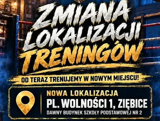 Sparta Boks Ziębice zaprasza na treningi w nowej lokalizacji