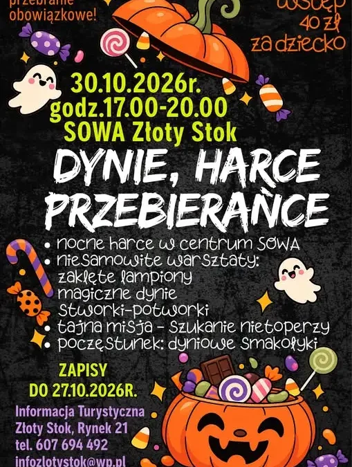 Halloweenowa noc w SOWA Złoty Stok – dynie, eksperymenty i tajna misja