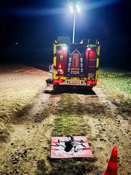 Nocna akcja w Stolcu: poszukiwania zaginionego mężczyzny z udziałem dronów