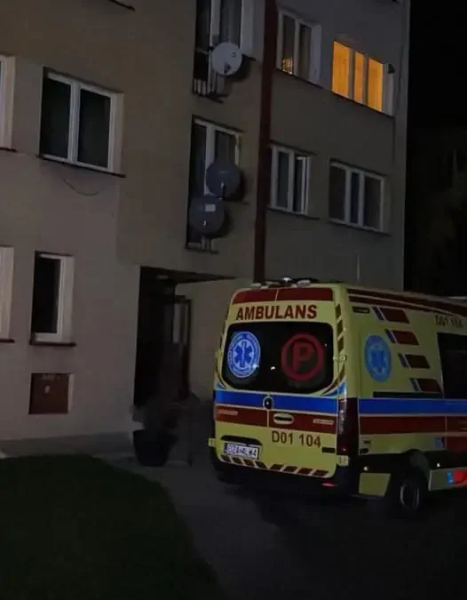 Pożar kosza na śmieci w Złotym Stoku. Strażacy udzielili pomocy poszkodowanej osobie
