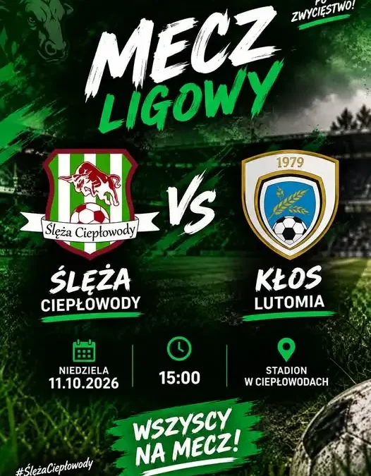 Ślęży Ciepłowody przed domowym meczem z Kłosem Lutomia w 9. kolejce Klasy A