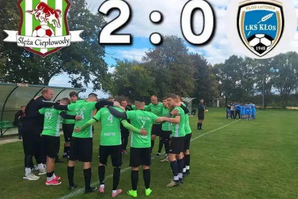 Ślęża Ciepłowody wygrywa 2:0 z Kłosem Lutomia. Dublet Kamilа Olejarnika