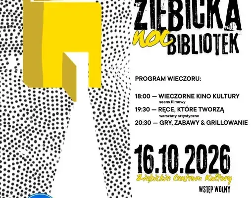 Ziębicka Noc Bibliotek 2026 – wieczór pełen kultury i kreatywności