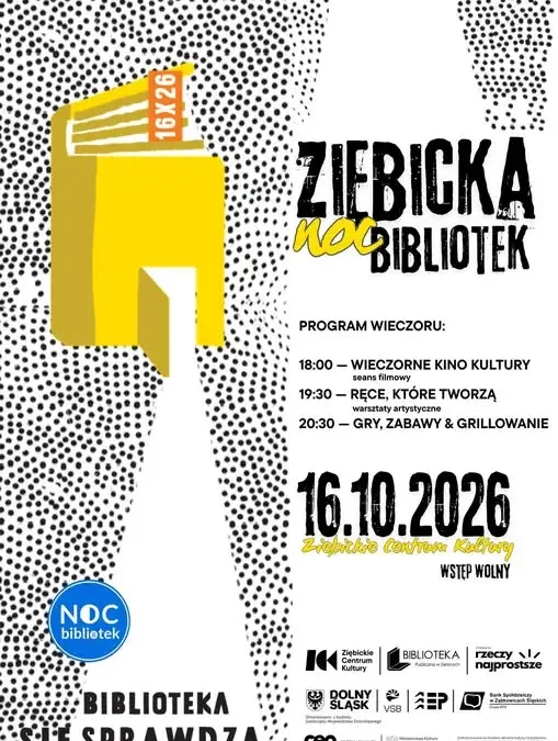 Ziębicka Noc Bibliotek 2026 – wieczór pełen kultury i kreatywności