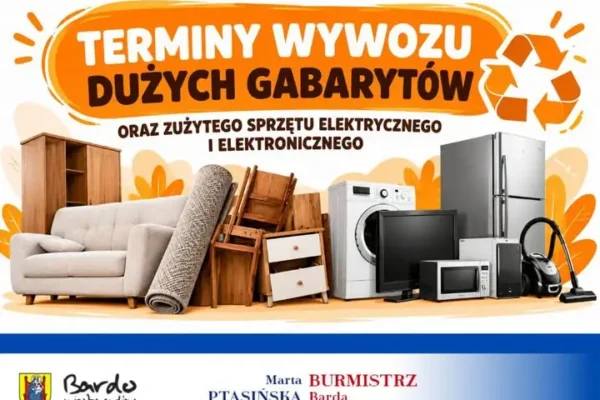 Gmina Bardo: harmonogram październikowej zbiórki odpadów wielkogabarytowych i elektrośmieci