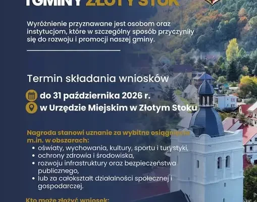 Złoty Stok szuka kandydatów do tytułu „Zasłużony dla Miasta i Gminy”