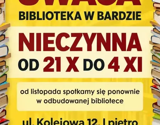Biblioteka w Bardzie wraca na Kolejową 12. Otwarcie już 4 listopada