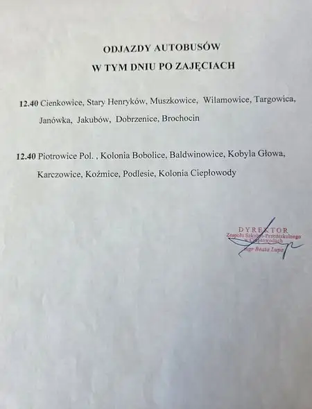 Zmiany w kursowaniu autobusów szkolnych 17 października – harmonogram