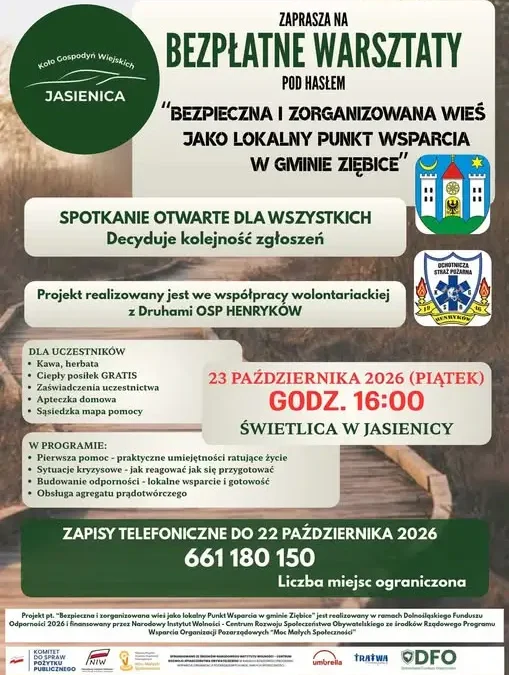 Bezpłatne warsztaty pierwszej pomocy w Jasienicy – już w piątek