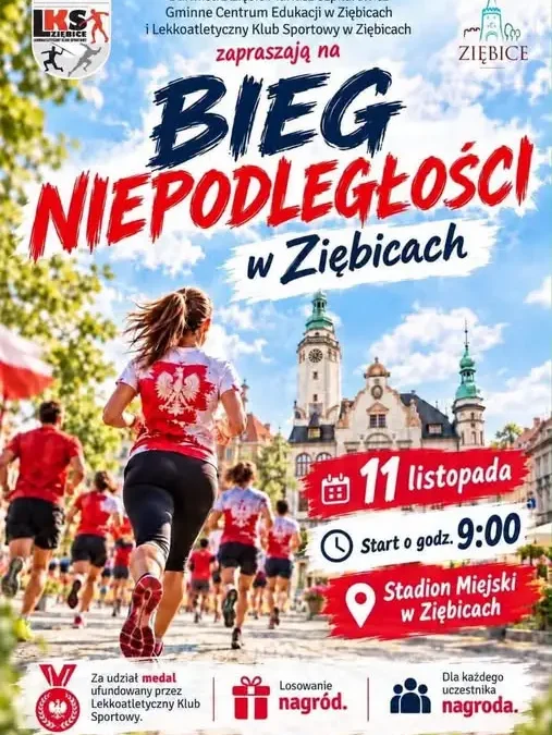 Bieg dla Niepodległej w Ziębicach – 11 listopada na Stadionie Miejskim