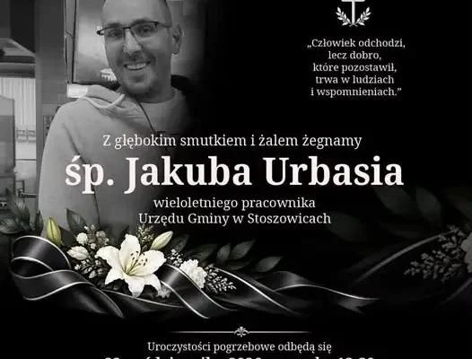 Urząd Gminy Stoszowice żegna Jakuba Urbasia – informatyka i kolegę