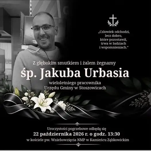 Urząd Gminy Stoszowice żegna Jakuba Urbasia – informatyka i kolegę