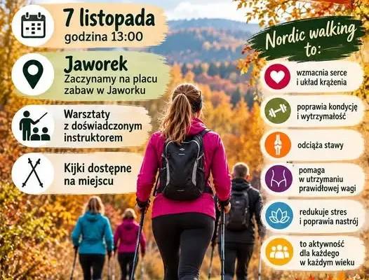 Bezpłatne warsztaty Nordic Walking w Jaworku – 7 listopada