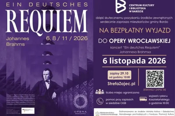 Gmina Bardo zaprasza na bezpłatny wyjazd do Opery Wrocławskiej