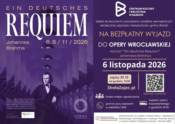 Gmina Bardo zaprasza na bezpłatny wyjazd do Opery Wrocławskiej