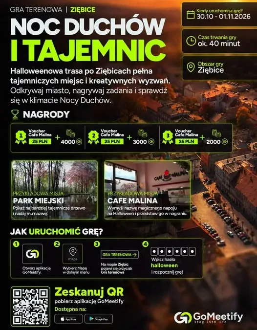 Noc Duchów i Tajemnic w Ziębicach – gra terenowa z nagrodami