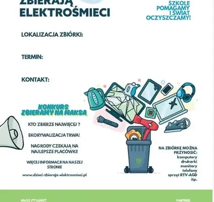 Szkoła w Złotym Stoku zbiera elektrośmieci – akcja „Dzieci zbierają elektrośmieci” 25 listopada