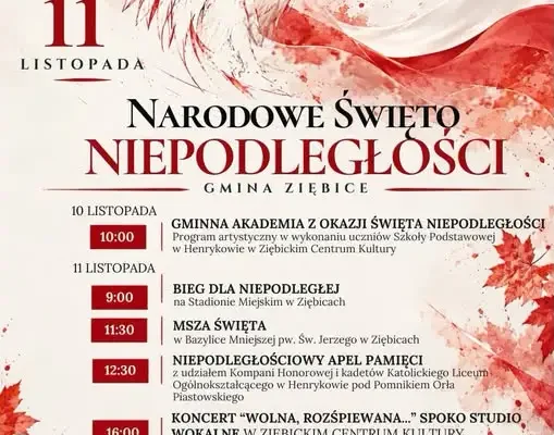 Gmina Ziębice zaprasza na trzydniowe obchody Święta Niepodległości