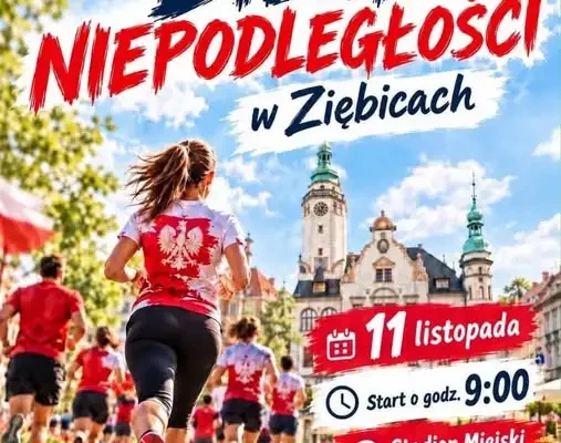 Ziębice: Bieg dla Niepodległej na Stadionie Miejskim 11 listopada